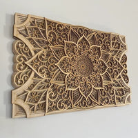 Osax Handcrafted Wooden Wall Decor - Natural - Notbrand