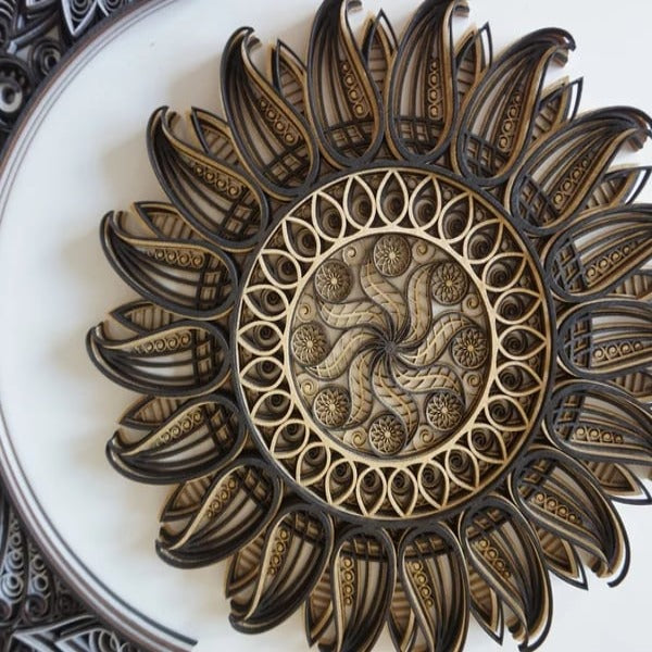 Stordan Handcrafted Wooden Mandala Sun and Moon Set - Notbrand