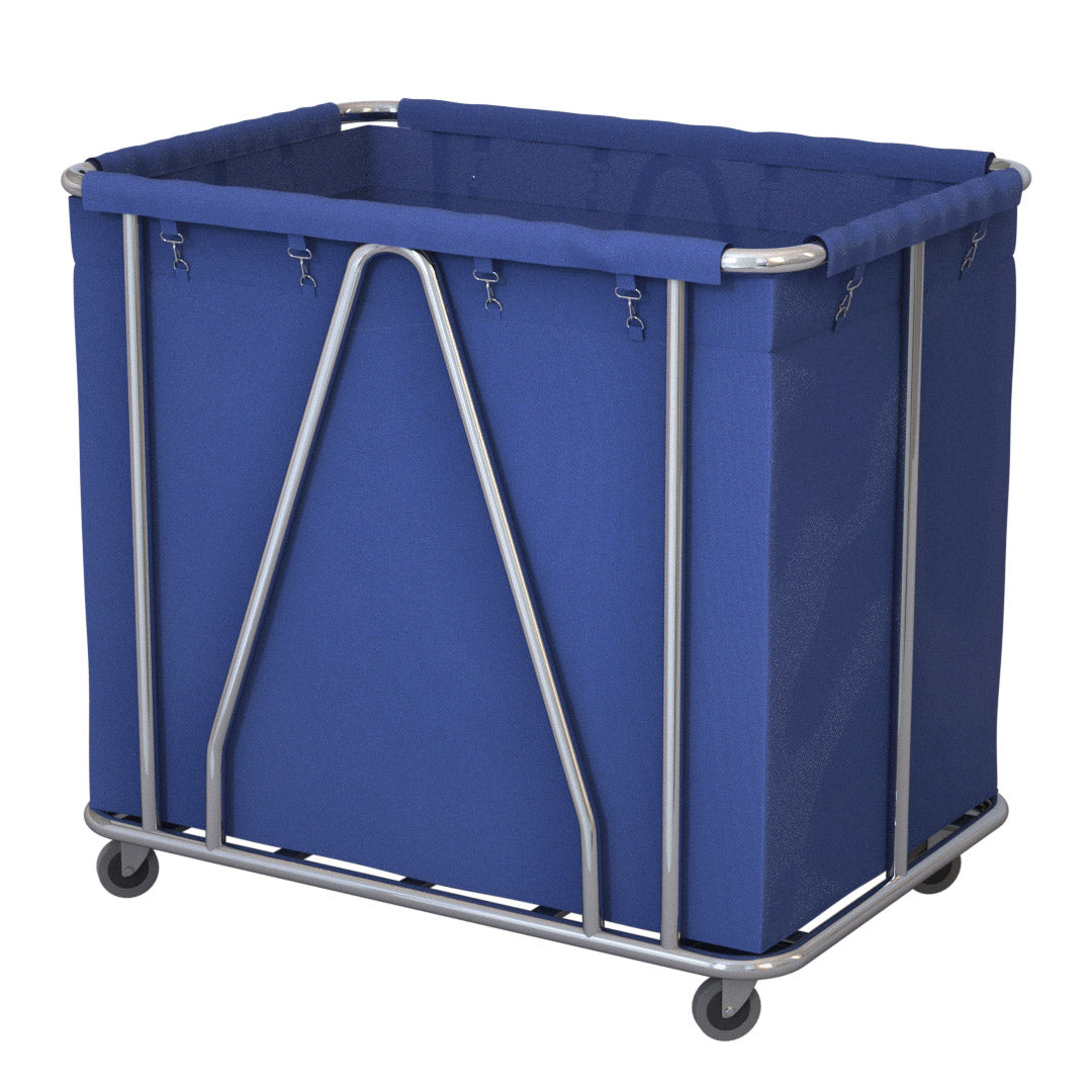 Stainless Steel Rectangular Laundry Basket in Blue - Large - Notbrand