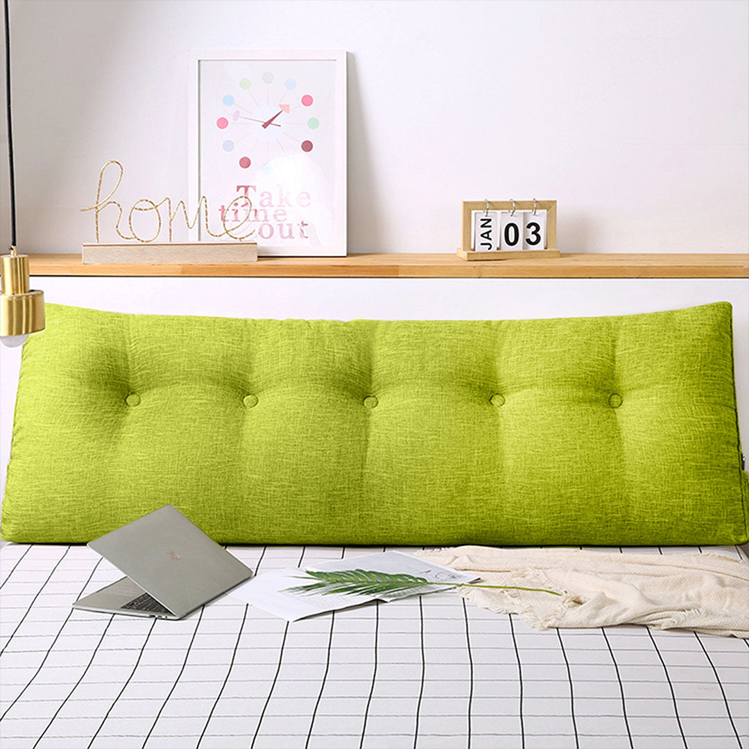 Triangular Headboard Wedge Pillow in Green - 180cm