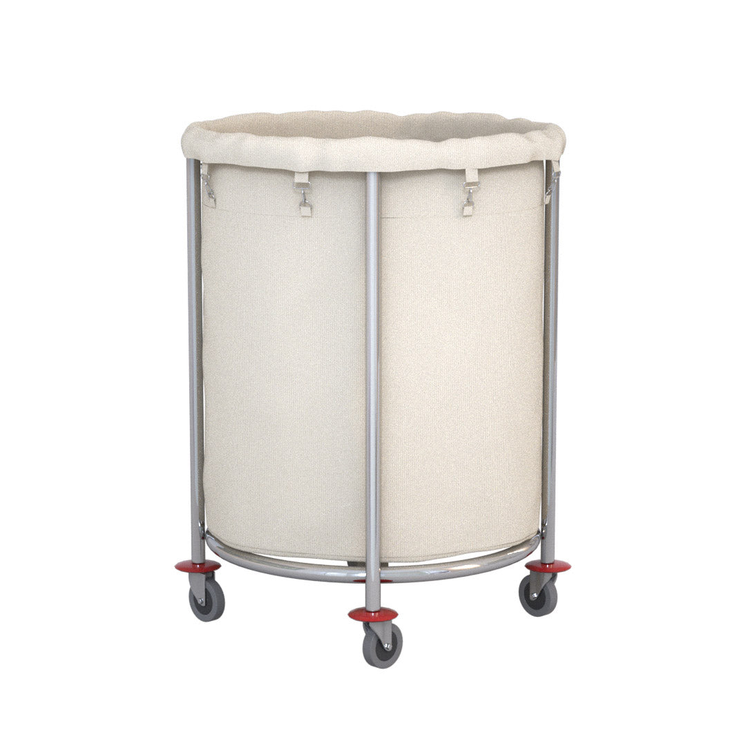 Stainless Steel Round Laundry Basket - White - Notbrand