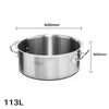 Stainless Steel 18/10 Stockpot Without Lid - 113 Liter - Notbrand