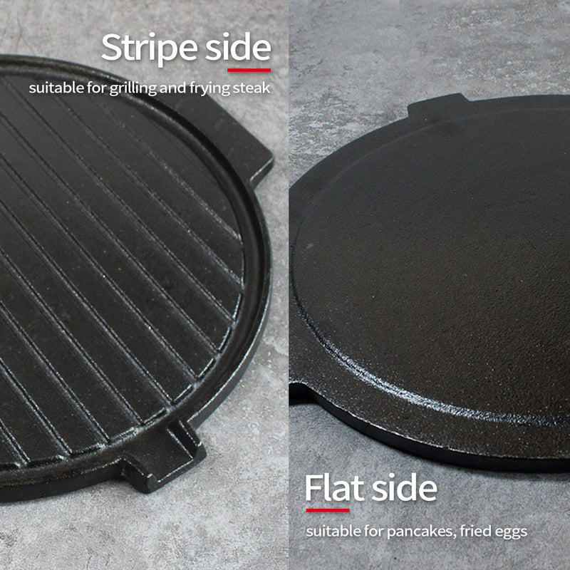 Cast Iron Grill Plate Round - 30cm - Notbrand