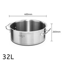 Stainless Steel 18/10 Stockpot Without Lid - 32 Liter - Notbrand