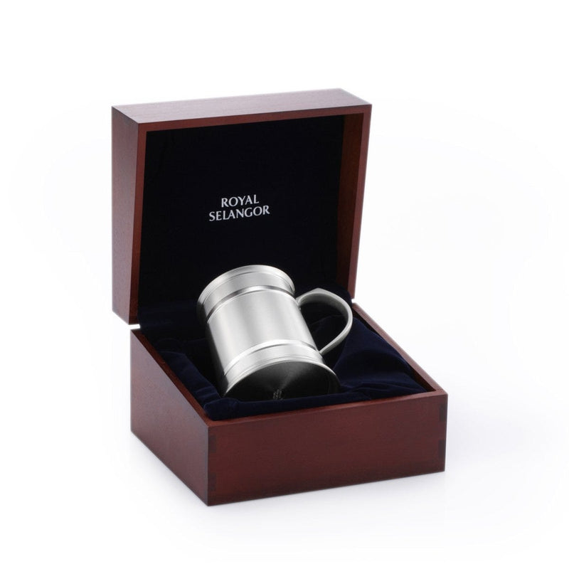 Royal Selangor Straight Sided Tankard Pewter with Wooden Gift Box - 450ml - Notbrand