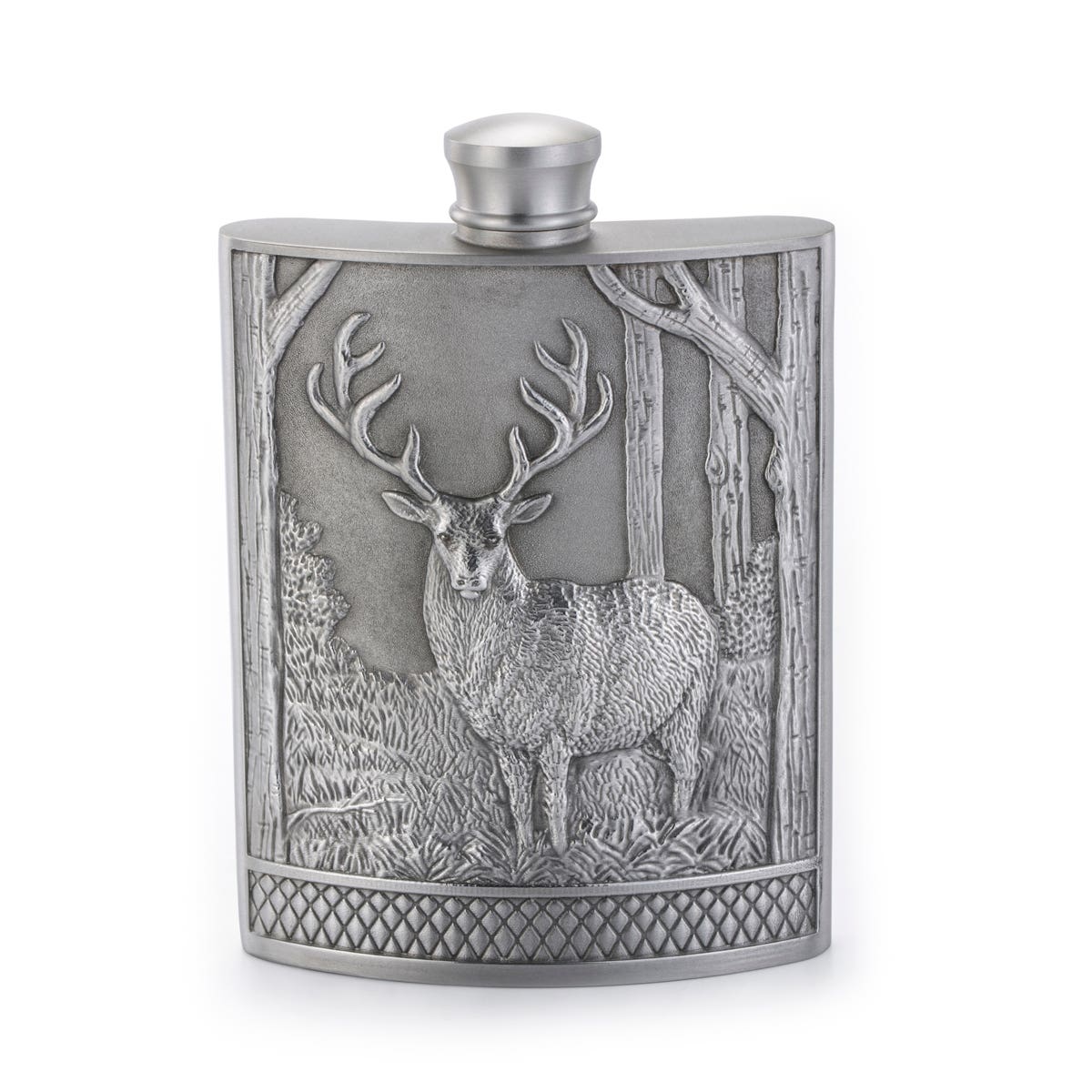 Stag Hip Flask - Pewter - Notbrand