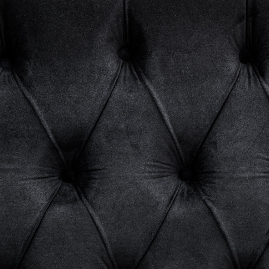 Mbala Bed Frame in Black Velvet - Queen - NotBrand