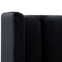 Mbala Bed Frame in Black Velvet - King - NotBrand