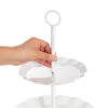 Set of 2 Cake Display 2 Tier Stand - White - Notbrand