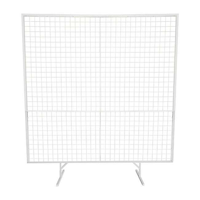 Square Backdrop Standing Frame With Mesh - White - Notbrand