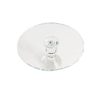 Round Glass Crystal Cake Stand in Clear - Small - Notbrand