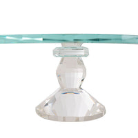Round Glass Crystal Cake Stand in Clear - Large - Notbrand
