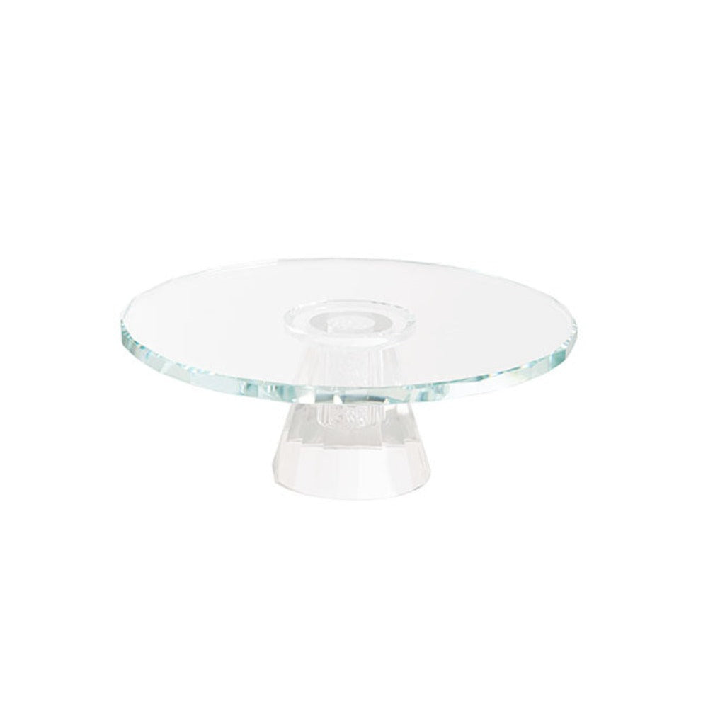 Crystal Glass Cake Stand Low Rise - Clear - NotBrand