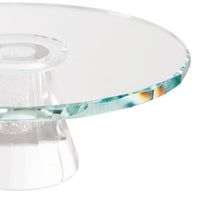 Set of 2 Crystal Glass Cake Stand Low Rise - Clear - Notbrand