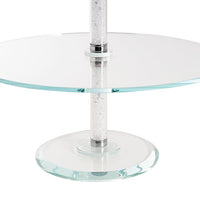 Crystal Glass 2 Tier Cake Stand in Clear - 45cmH - Notbrand