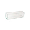 Set of 2 Crystal Glass Rectangle Low Rise Trough in Clear - Small - Notbrand