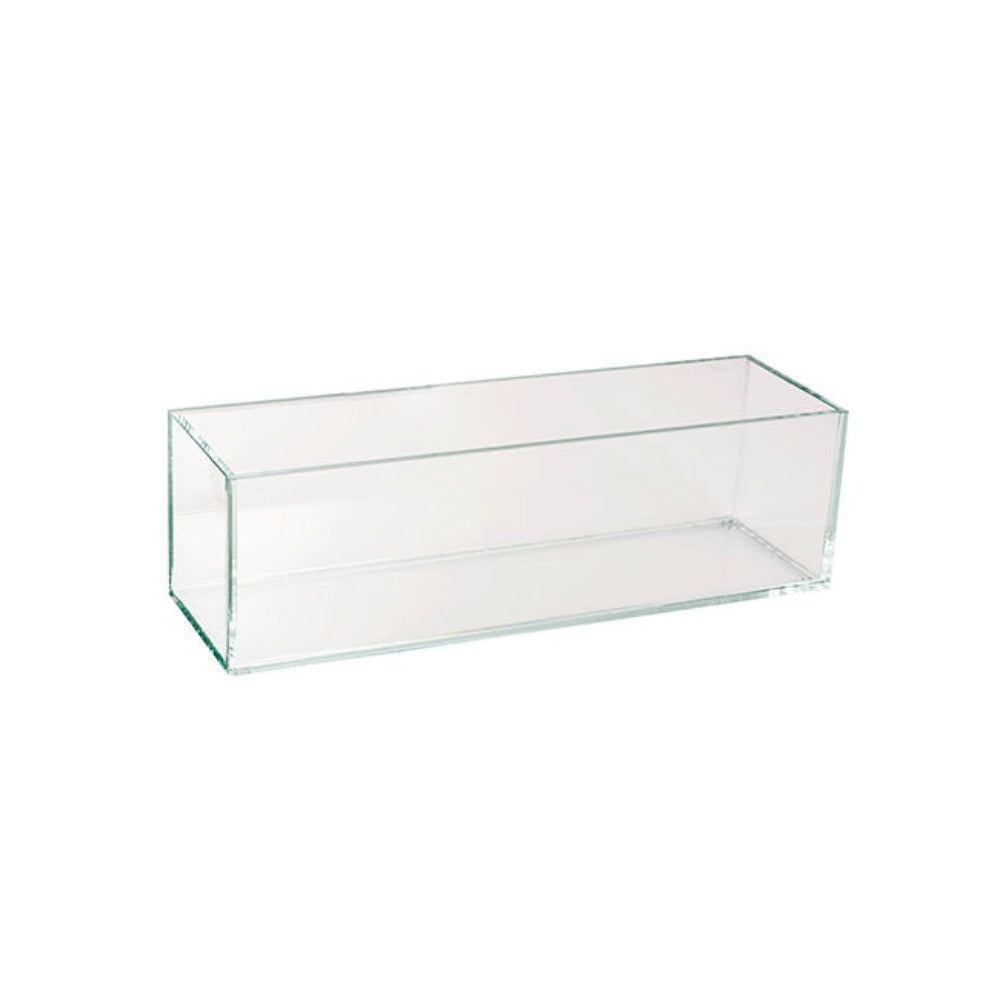 Crystal Glass Rectangle Low Rise Trough - Clear - NotBrand