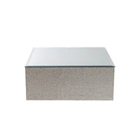 Mirror Diamond Square Platform Table Riser - Silver - Notbrand