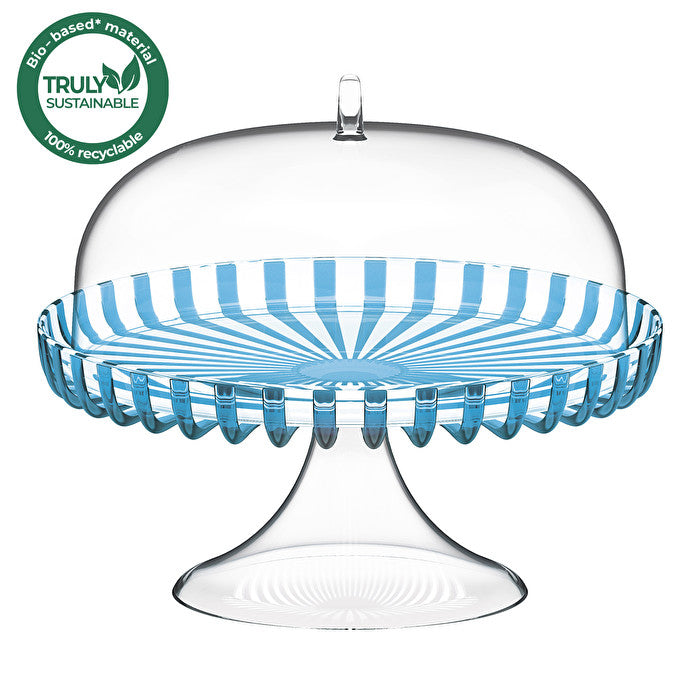 Dolcevita Cake Stand with Dome - Turquoise - Notbrand