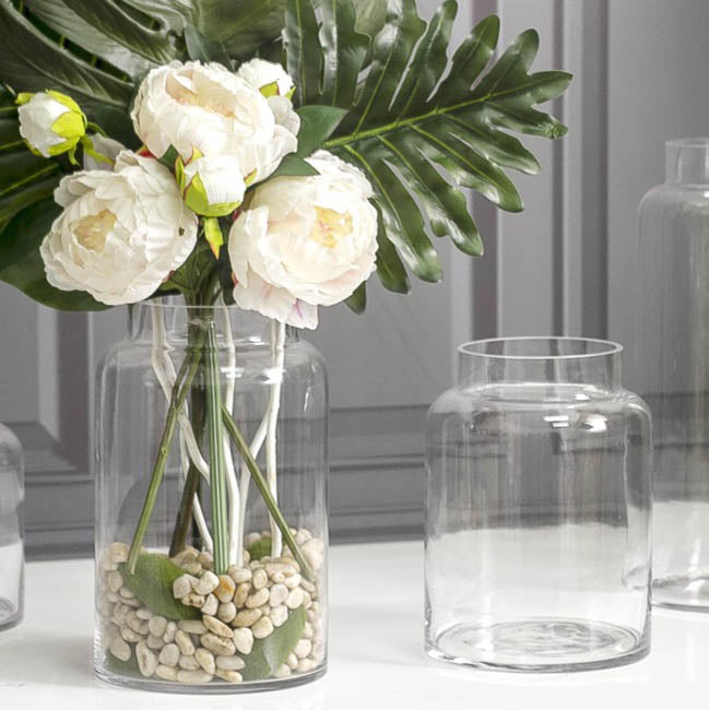 Set of 2 Glass Dimi Squat Dome Vase - Range - Notbrand