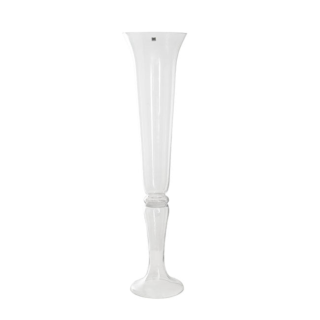 Glass Flared Vase Footed in Clear - Extra Tall - Notbrand