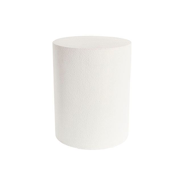Round Fibreglass Plinth in Limestone White - Range - Notbrand