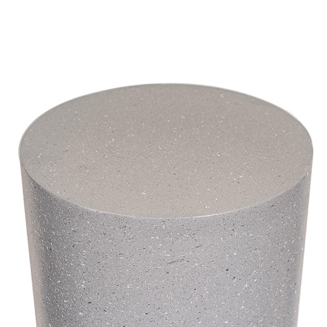 Round Fibreglass Plinth - Speckled Grey - Notbrand