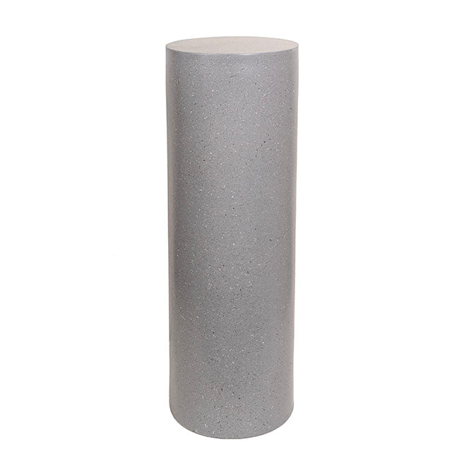 Round Fibreglass Plinth - Speckled Grey - Notbrand