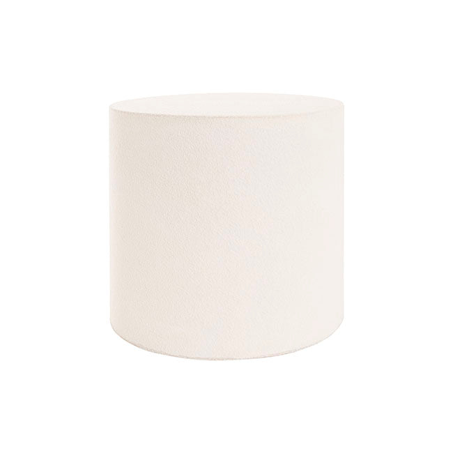 Round Fibreglass Plinth in Limestone White - Range - Notbrand