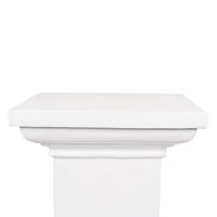 Square Fibreglass Pedestal - Gloss White - Notbrand