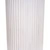 Round Fibreglass Ripple Plinth in White - Range - Notbrand