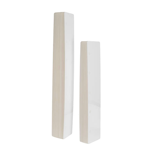 Set of 2 Elite Foldable Paper Plinth in White - Range - Notbrand