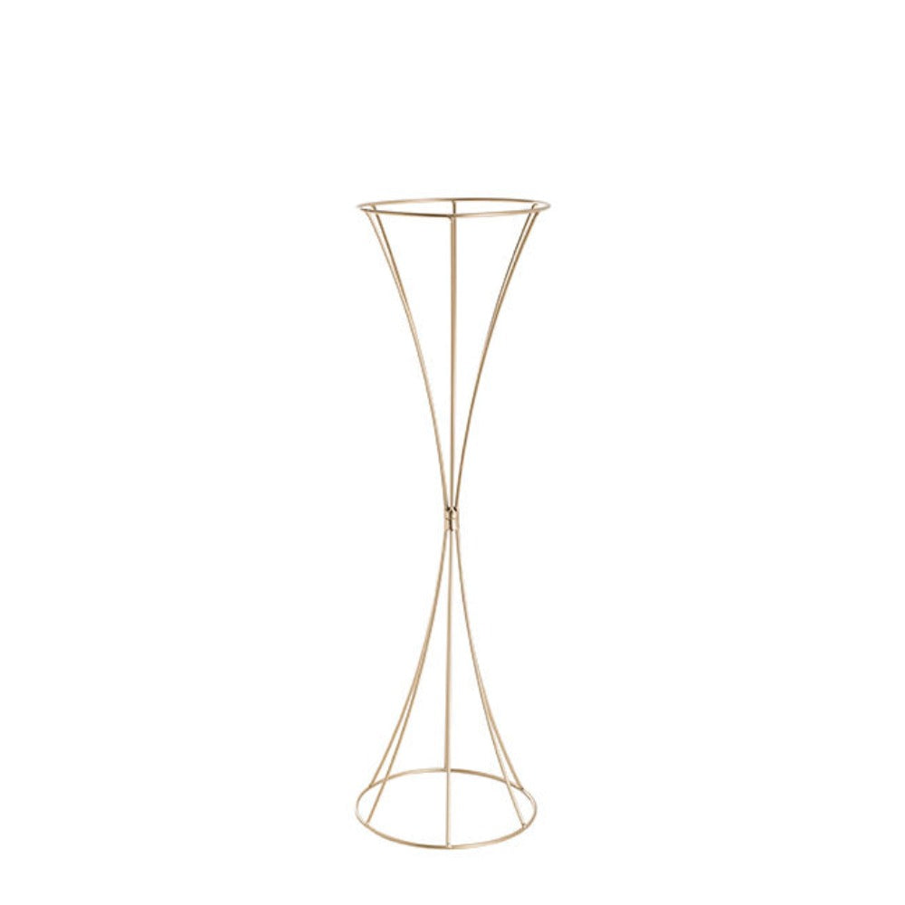 Set of 2 Geometric Metal Flower Stand Centrepiece in Gold - Small - NotBrand