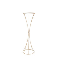 Set of 2 Geometric Metal Centrepiece Flower Stand in Gold - Small - Notbrand