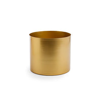 Set of 3 Round Metal Pot - Brass Gold - Notbrand
