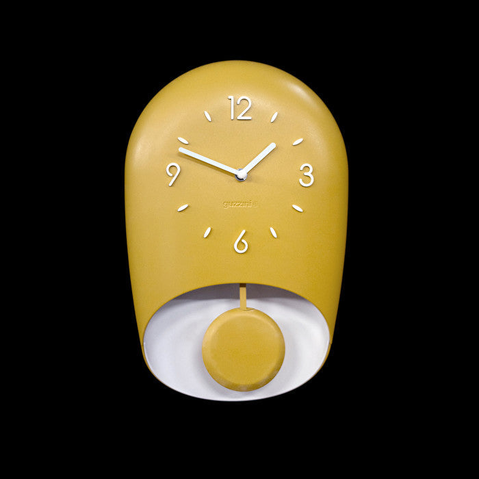 Enjoy Your Time Bell Wall Clock - Mustard Yellow - Notbrand