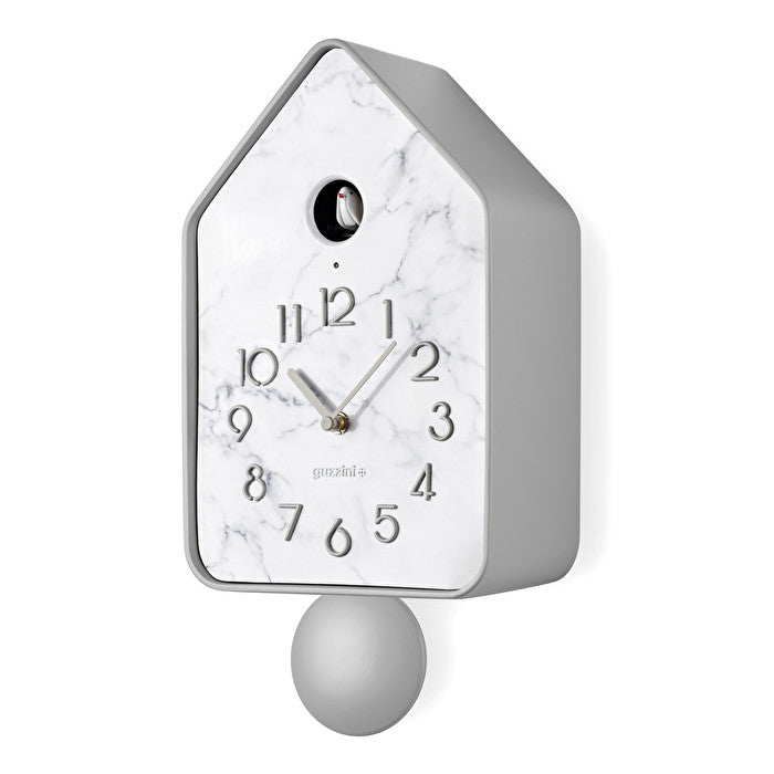 Enjoy Your Time QQ UP Wall Clock with Pendulum - Dark Grey - Notbrand
