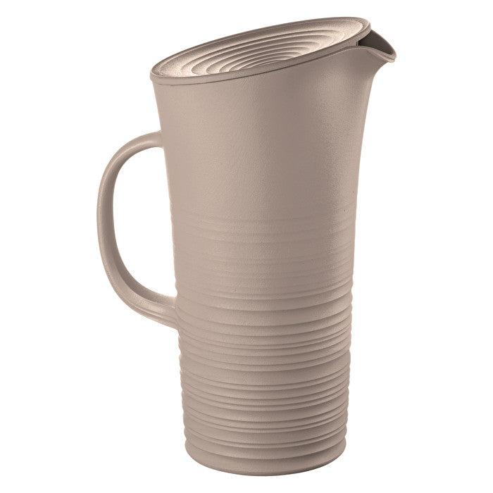 Earth Tierra Pitcher with Lid in Taupe - 1800ml - Notbrand