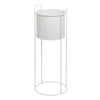 Metal Display Stand With Round Pot in White - Range - Notbrand