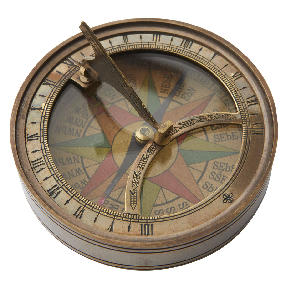 Sundial Compass in Brass - 8.5cm - Notbrand