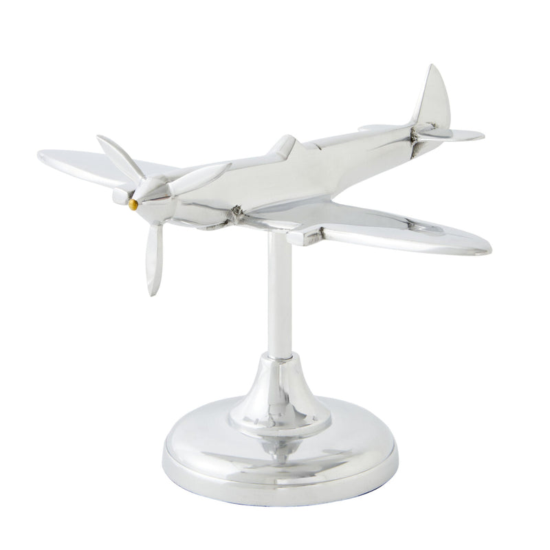 Spitfire Plane Ornament in Aluminium - Silver - Notbrand