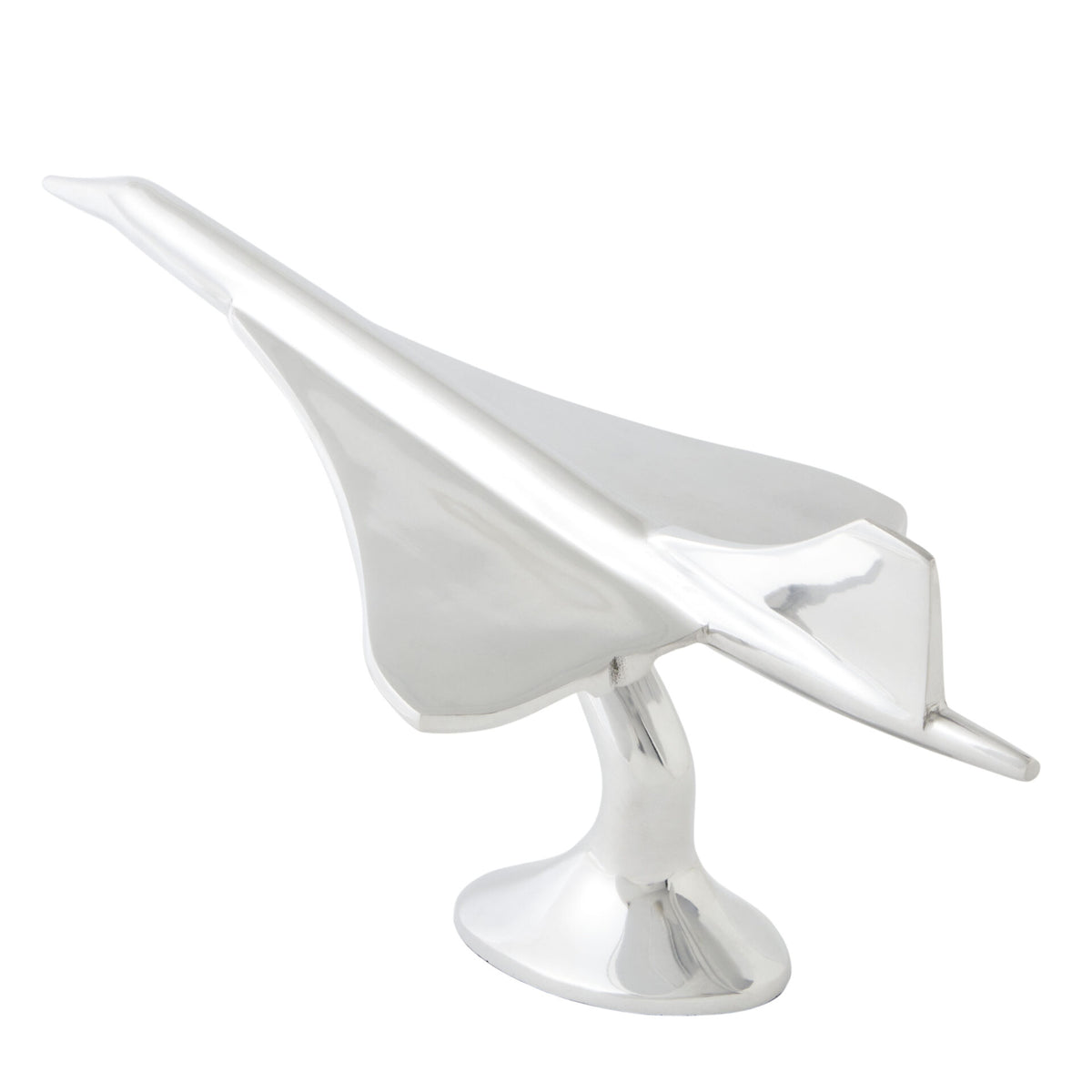 Concorde Plane Table Ornament in Aluminum - Silver