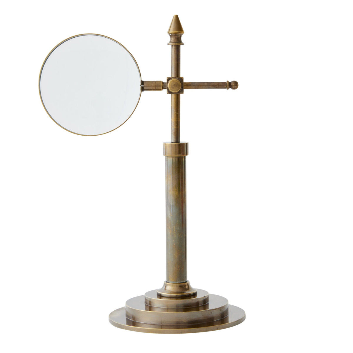 Darwin Desk Magnifyer in Brass - 23cm - Notbrand
