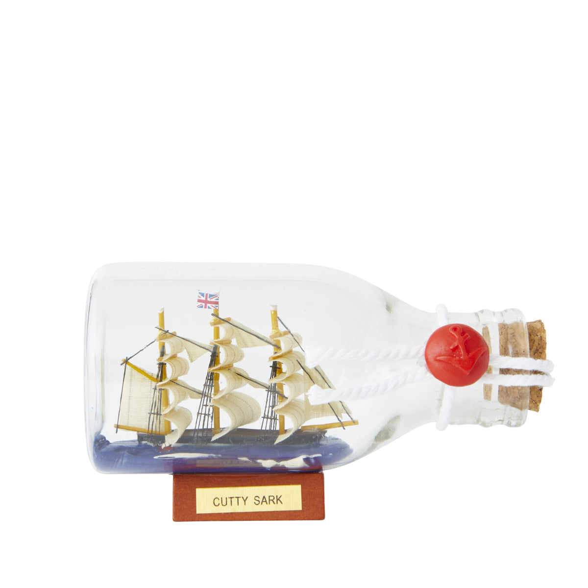 Cutty Sark Ship In Bottle Ornament - Glass & Wood - Notbrand