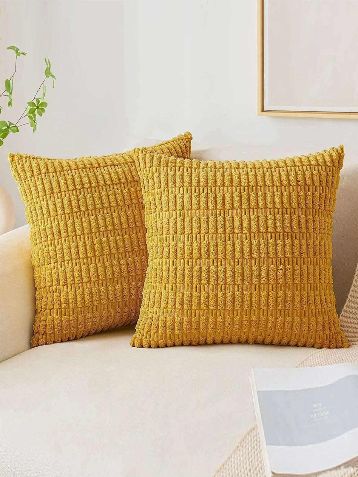 Calra Cushion Cover - Mustard - Notbrand