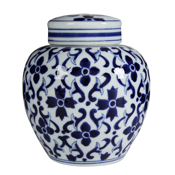 Jonquil Ceramic Ginger Jar - Blue & White - Notbrand