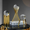 Crystal Ball On Metal Ornaments - Gold - Notbrand