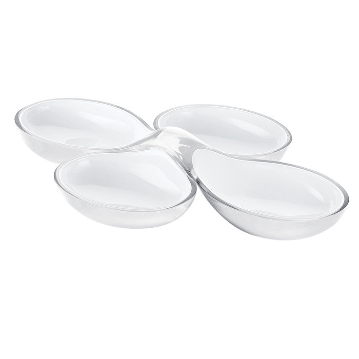Grace Two Tone Interlocking Serving Dish in Clear - Set of 2 - Notbrand