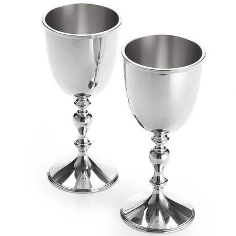 Royal Selangor Sovereign Goblet Pair with Gift-boxed - Pewter - Notbrand