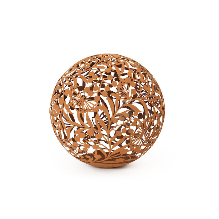 Wildlife Corten Ball in Rust - 40cm - Notbrand